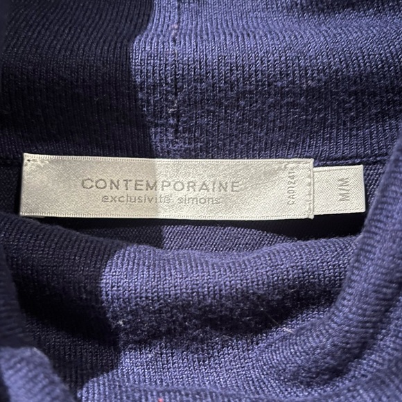 Simons Sz M Contemporaine Draped Collar Crossover Tunic - Picture 4 of 11